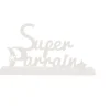 Décoration "Super Parrain" - Blanc