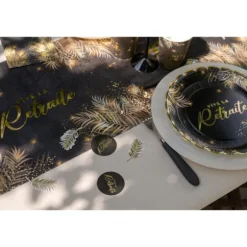 25 décorations "Vive la Retraite" en papier à parsemer - Collection Retraite Dorée - Couleur au choix