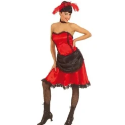 Déguisement Cabaret Danseuse de Saloon Rouge - M