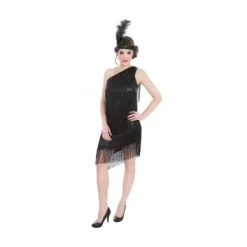 Déguisement Charleston Années 20 Noir à Franges Femme - Taille au Choix