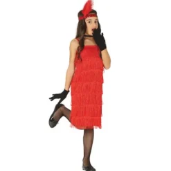 Déguisement de Charleston Rouge pour fille - Taille au choix
