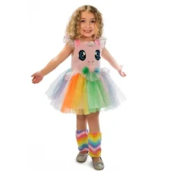 Déguisement de Licorne Rose pour fille - Taille 3/4 ans