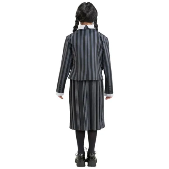 Déguisement de Mercredi ® Addams pour enfant - Uniforme scolaire de Nevermore - Noir / Gris - Taille au choix