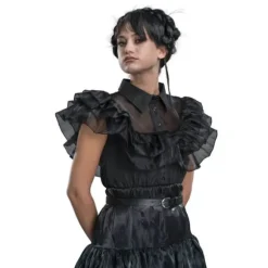 Déguisement de Mercredi ® Addams pour adulte - Robe de bal noire - Taille au choix