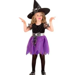 Déguisement de Sorcière Violette pour fille - Taille 2/3 ans