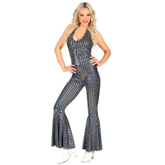 Déguisement Disco Argenté pour femme - Taille au choix