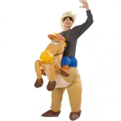 Déguisement Gonflable pour Adulte - Cowboy à Cheval