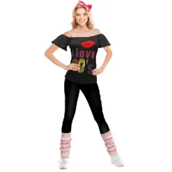 Déguisement "I Love 80's" pour femme - Taille au choix