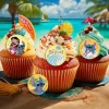 20 disques comestibles pour gâteau d'anniversaire - Diamètre 3,4 cm - Stitch™