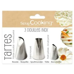 3 douilles en inox pour tartes
