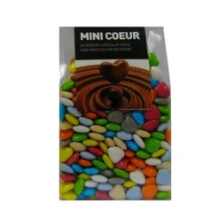 Dragées en forme de mini cœurs au chocolat - 500 g - Couleur au choix