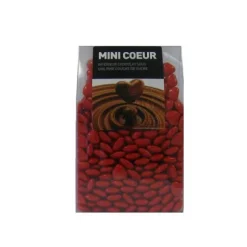 Dragées en forme de mini cœurs au chocolat - 500 g - Couleur au choix