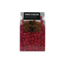 Dragées en forme de mini cœurs au chocolat - 500 g - Couleur au choix