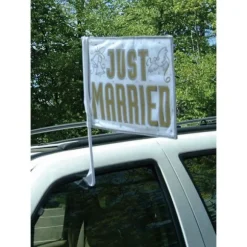 Drapeau de voiture - Just Married