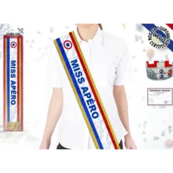 Echarpe de Miss Tricolore "Miss Apéro"
