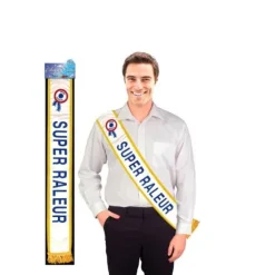 Echarpe de Mister "Super Râleur" Bleue