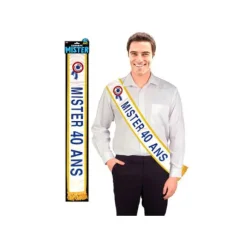 Echarpe Mister 40 ans Bleue