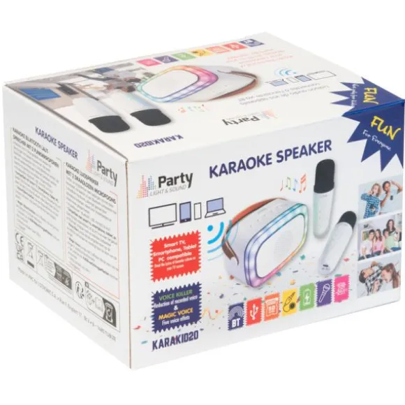 Enceinte Bluetooth pour karaoké portable avec 2 micros sans fil pour enfant - KARAKID20