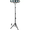 Ensemble de 4 projecteurs PAR à LED avec support et télécommande
