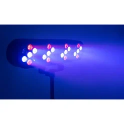 Ensemble de 4 projecteurs PAR à LED avec support et télécommande