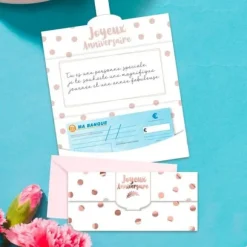 Enveloppe cadeau pour anniversaire - Modèle au choix