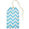 12 Etiquettes à Chevrons - Bleu Ciel
