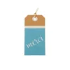 12 Etiquettes "Merci" - Bleu