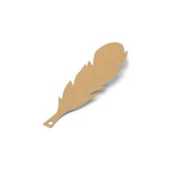 10 Etiquettes Plumes Boho - Kraft