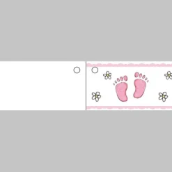 10 Etiquettes Porte-Noms de Baptême et Naissance - Fille