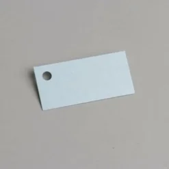 12 Etiquettes Rectangulaires Nacrées - Bleu Ciel