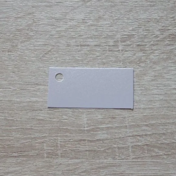 12 Etiquettes Rectangulaires Nacrées - Argent