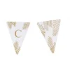 5 Fanions Blancs et Paillettes Or " C " - Fougère