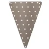 5 Fanions en Carton à Pois - Taupe