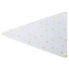 5 Fanions en carton à triangles jaunes