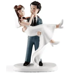 Figurine couple de mariés - Porté de la mariée
