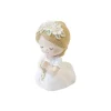 Figurine pour communion - 11,5 x 7,5 x 8 cm - Communiant agenouillé avec chapelet - Modèle au choix