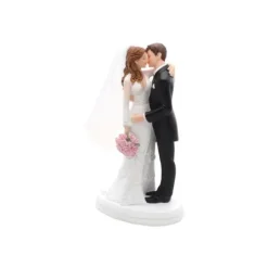 Figurine pour gâteau de mariage - Le baiser des Mariés