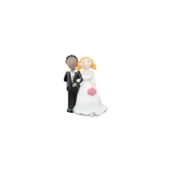 Figurine pour mariage - 15 cm - Couple de mariés mixte