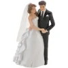 Figurine pour mariage - 9 x 5,3 x 14,2 cm - Couple de mariés se tenant la main