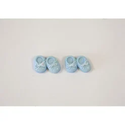 6 figurines pour baby shower - 2 x 2,7 x 0,9 cm - Paire de chaussures de bébé - Couleur au choix