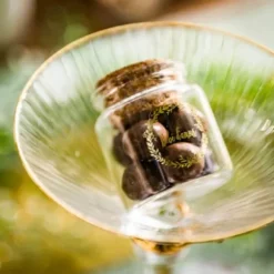 Flacon en Verre avec Bouchon en Liège - Bébé d'Amour - Or