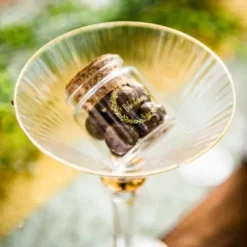 Flacon en Verre avec Bouchon en Liège - Bébé d'Amour - Or
