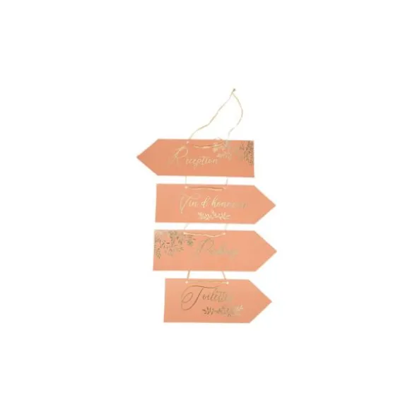 4 Flèches Directionnelles - Collection Jolis Brins - Terracotta et Or