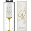 Flûte à champagne en verre pour anniversaire - Âge au choix