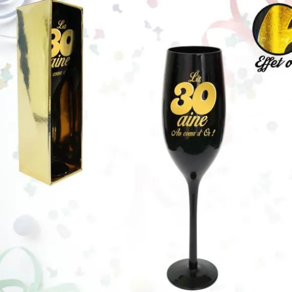 Flûte Noire effet or - 30 ans