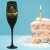 Flûte Noire effet or - Joyeux Anniversaire