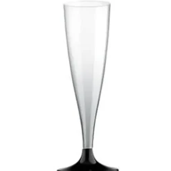 10 Flûtes à Champagne en Plastique - Noir