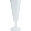 6 flûtes à champagne transparentes en plastique réutilisable