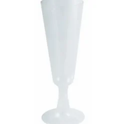 6 flûtes à champagne transparentes en plastique réutilisable