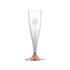 6 Flûtes Transparentes - Rose Gold - Age au Choix